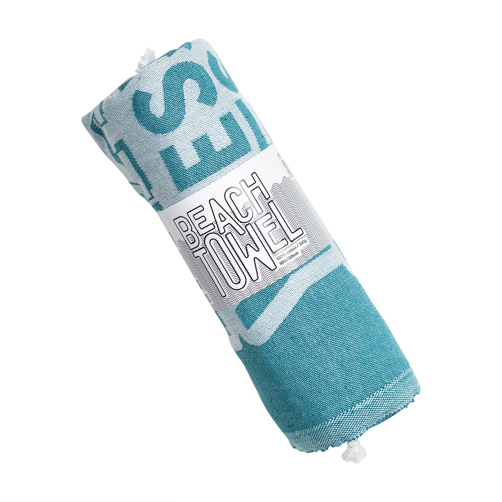 Speak Maltese Beach Towel (Blue)