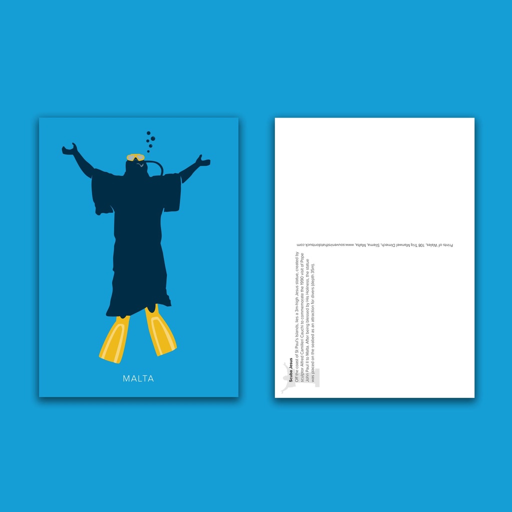 Scuba Jesus Postcard
