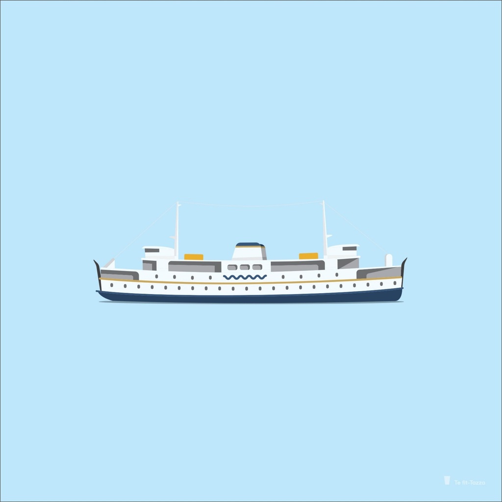 MV Mgarr (Unframed, 17.5cm x 17.5cm)