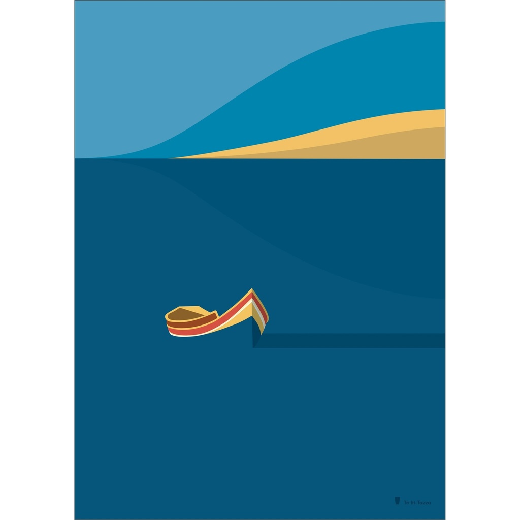 Luzzu by Day (Unframed, 29.7cm x 42cm (A3))
