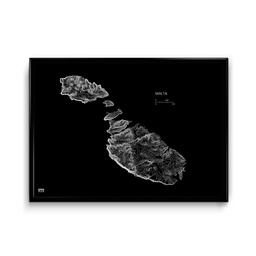 Topography Map Poster