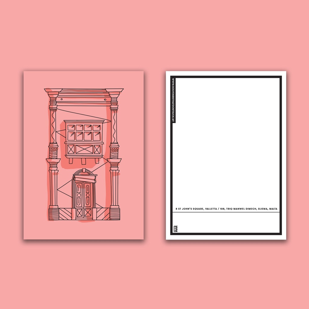 Maltese Facade Postcard