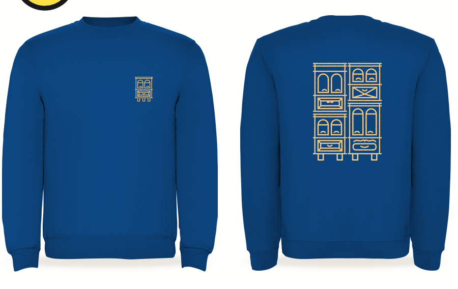 Balconies Sweatshirt (Royal Blue, M)