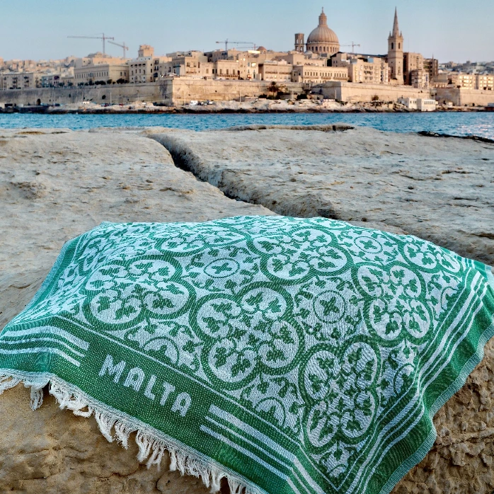 Maltese Tiles Beach Towel