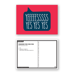 Yeeees Yes Yes Postcard