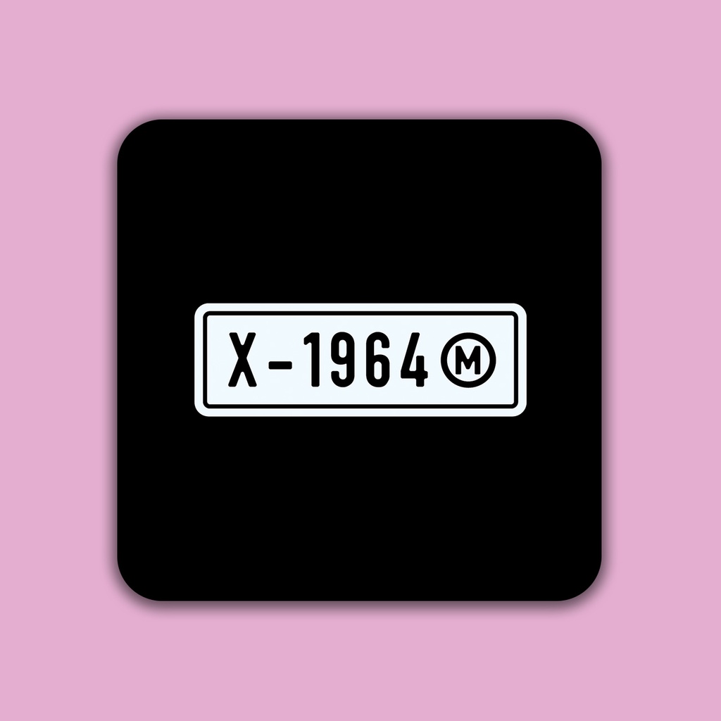 Number Plate Coaster