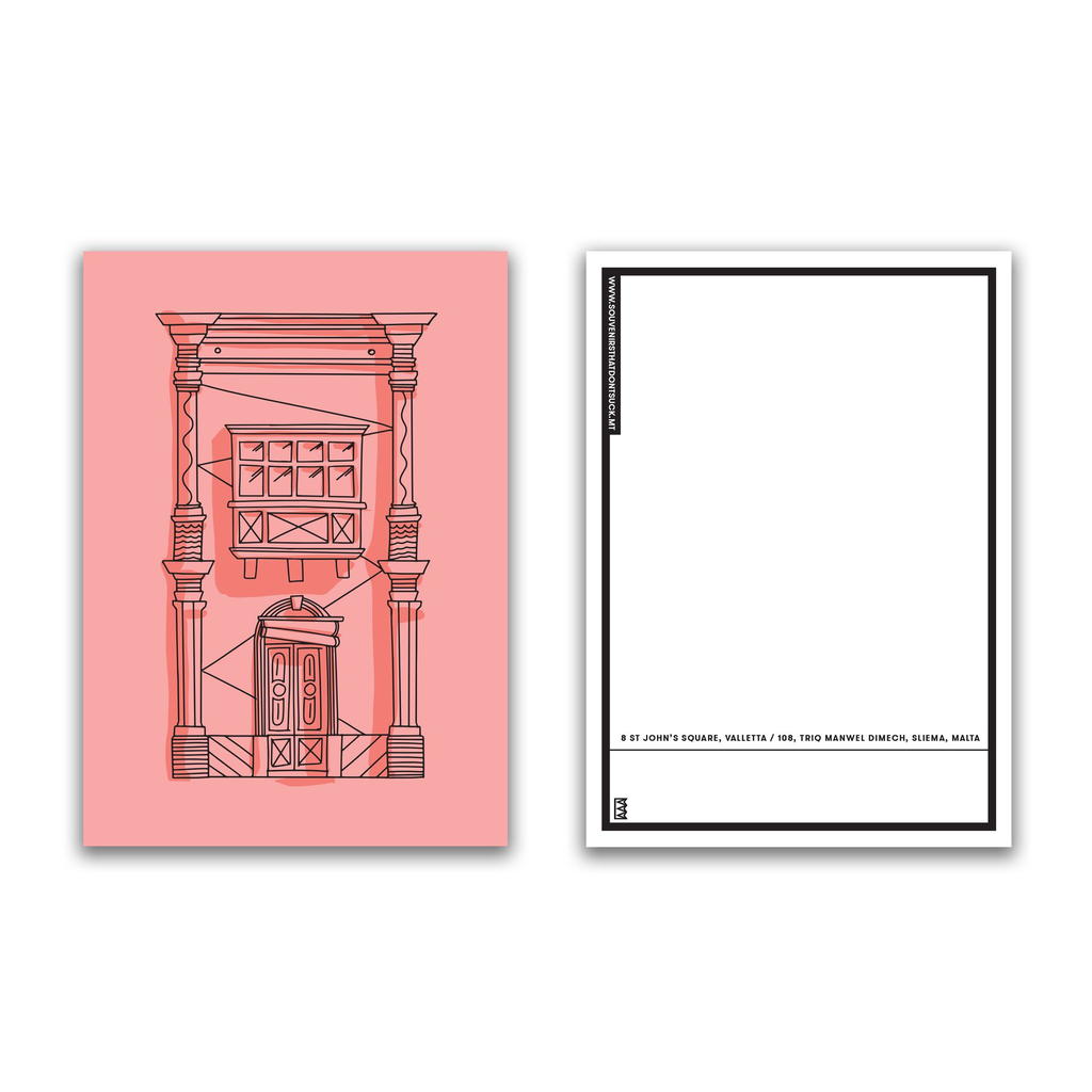 Maltese Facade Postcard